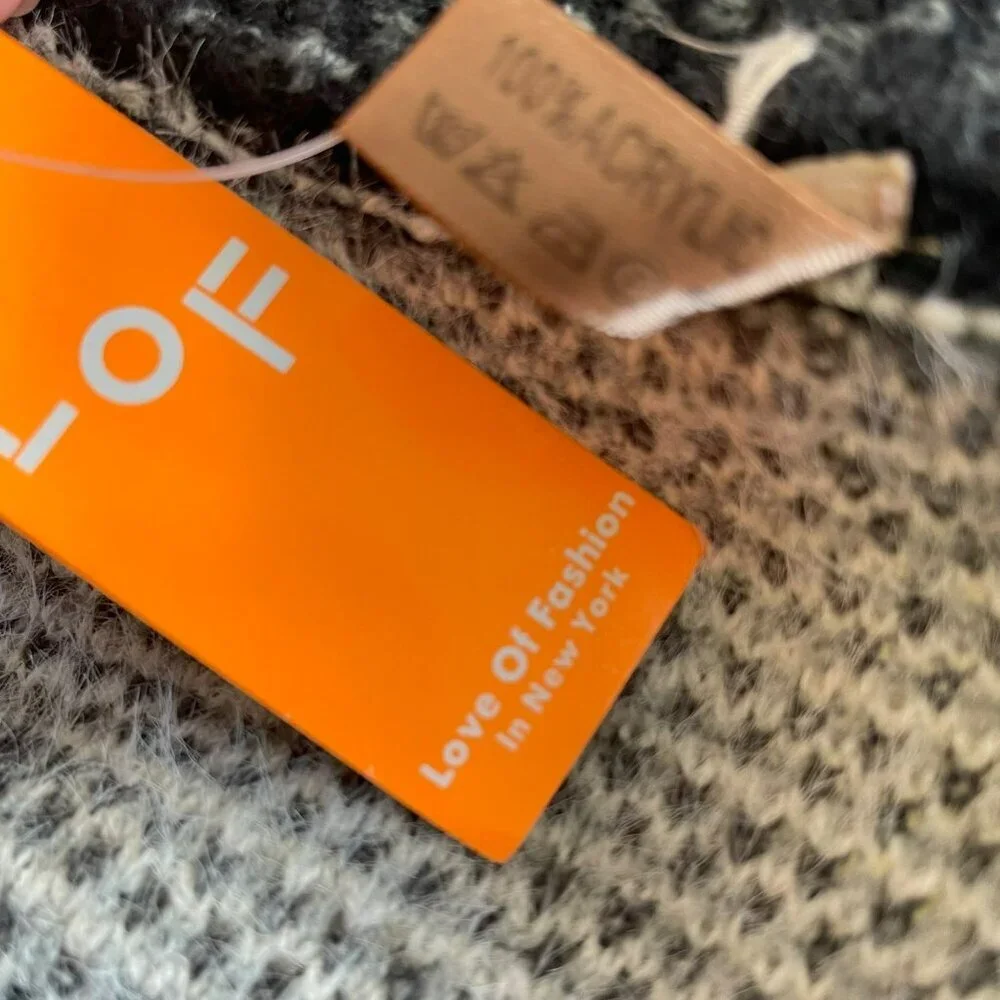 LOF Boho Western Buffalo Boot Sweater Vest Waterfall Soft One Size - Picture 5 of 5